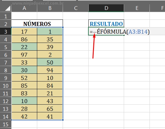Função ÉFÓRMULA em Usar a Função ÉFÓRMULA no Excel