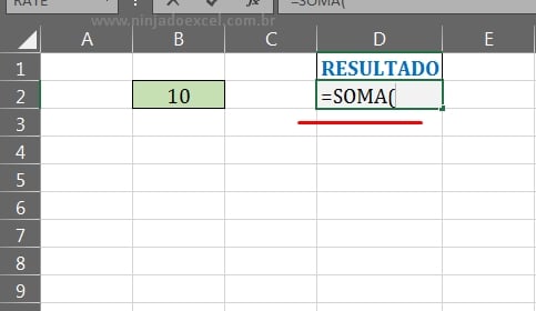 Função SOMA em Valores de Abas Separada no Excel