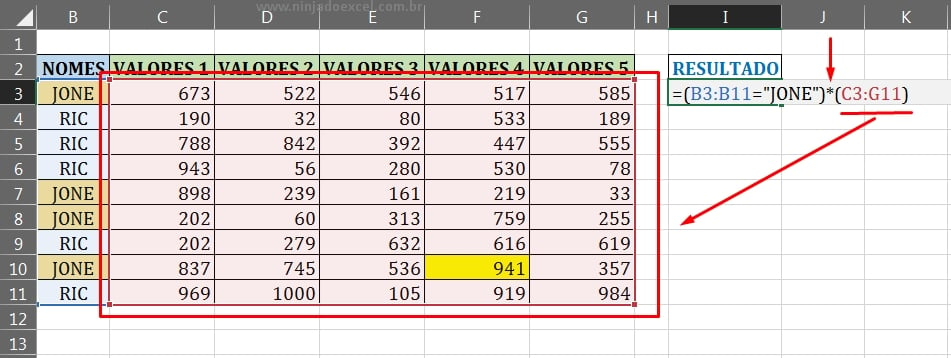 Multiplicando o resultado verdadeiro em Como Achar o Maior Valor no Excel