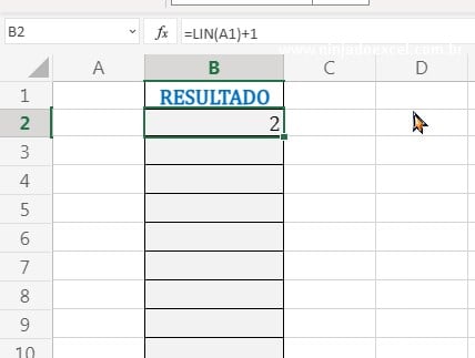 Resultado da função LIN em Como Gerar um Intervalo de Páginas no Excel