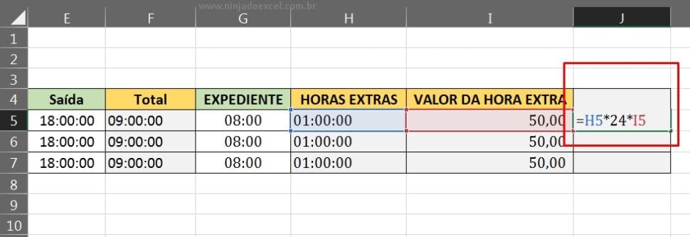 Calcular Horas Extras No Excel Planilha De Horas Extras Ninja Do Excel