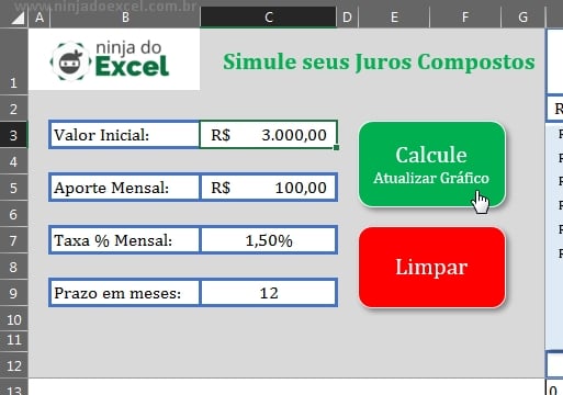 Planilha de Juros Compostos no Excel