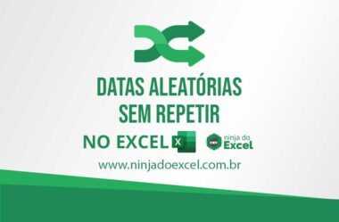 Datas Aleatórias sem Repetir no Excel