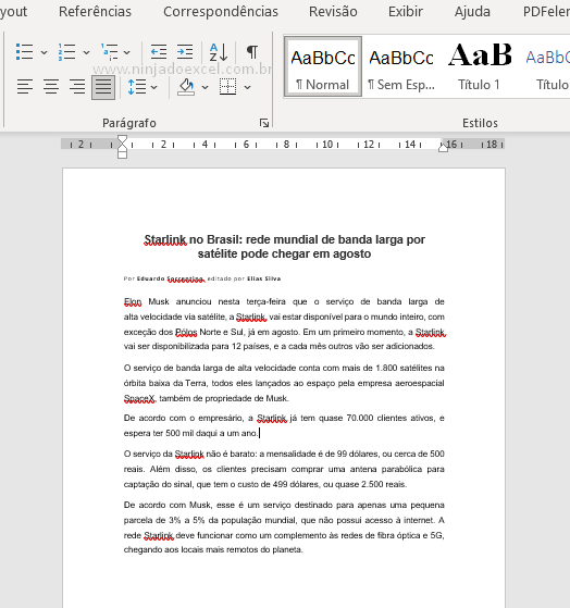 Documento para Transformar Word em PDF
