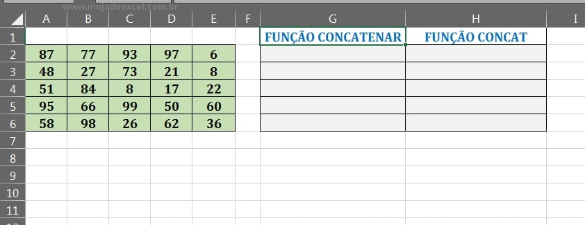 Entendendo o objetivo em Função Concatenar e Concat no Excel