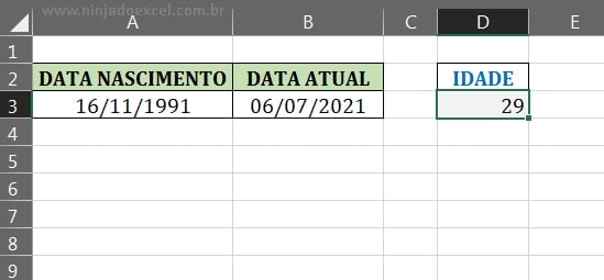 Entendendo o objetivo em Função FRAÇÃOANO no Excel
