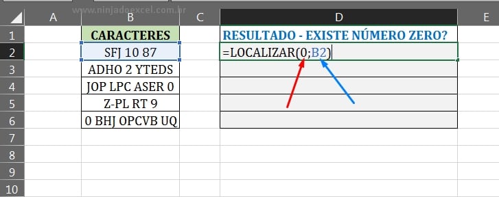 Função LOCALIZAR em Números em Meio a Textos no Excel