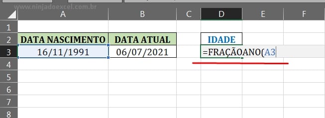 Primeiro argumento da função FRAÇÃOANO em Função FRAÇÃOANO no Excel