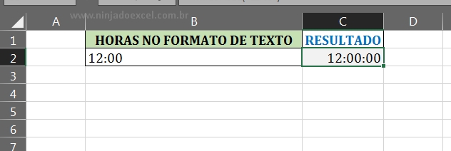 Função VALORTEMPO no Excel