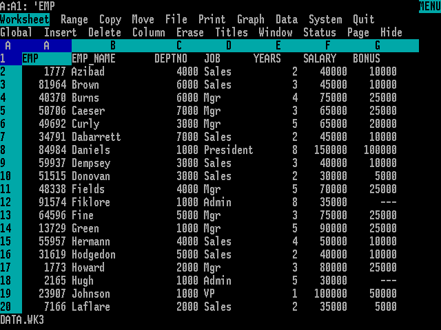 Lotus 123 - Lotus Corporation