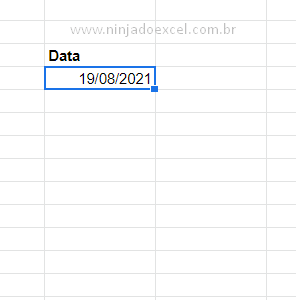 Data para lista automaticamente no Planilhas Google