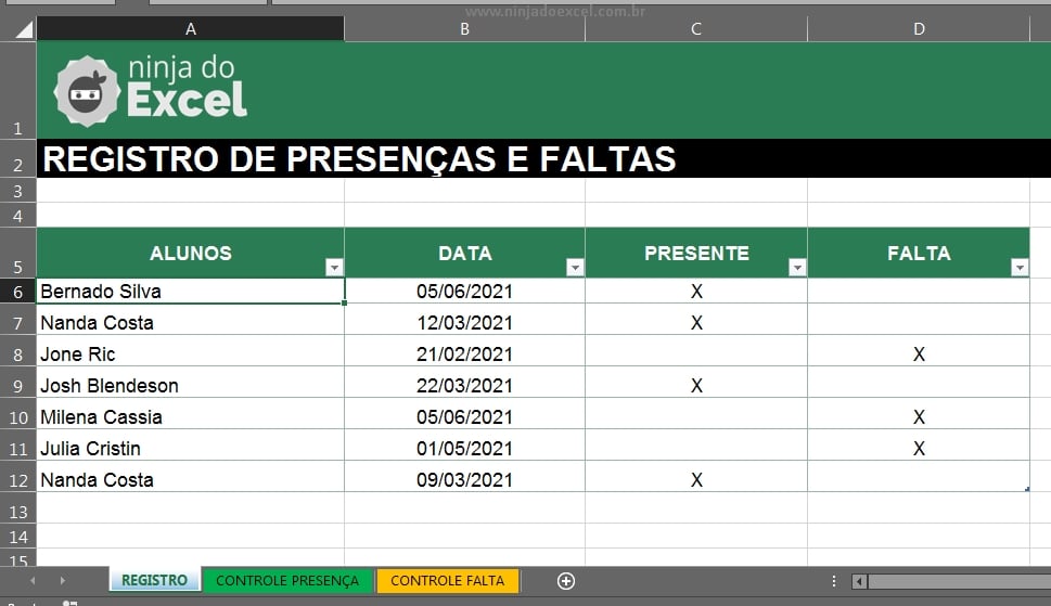 Boletim Escolar: Controle de Notas dos Alunos - Planilha Excel