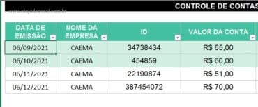 Planilha De Controle De Contas De Gua No Excel Ninja Do Excel