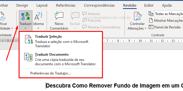 Como instalar e usar o tradutor de texto no Word Online