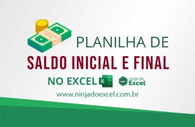 Planilha de Saldo Inicial e Saldo Final no Excel