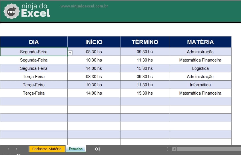 Planilha De Estudos Para Imprimir No Excel Ninja Do Excel Sexiezpix Web Porn