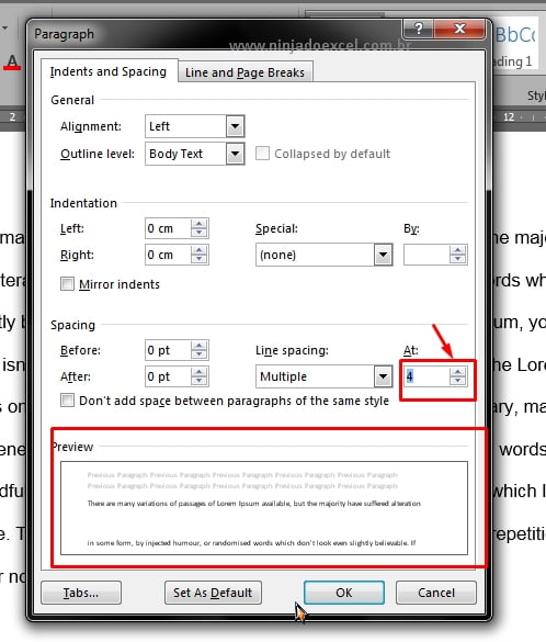 Como Diminuir O Espaço Entre As Linhas No Word Ninja Do Excel 3906