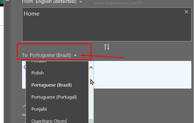 Tradução de Fórmulas no Excel - Inglês / Português