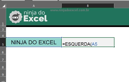 Substring no Excel, extraindo o primeiro nome a esquerda