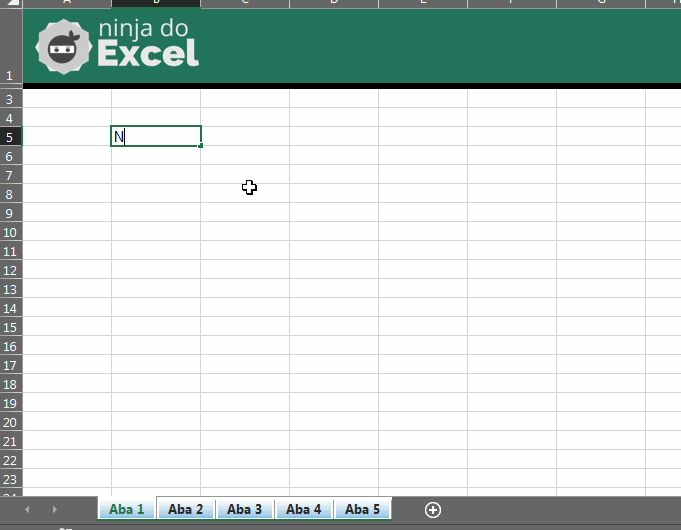 Aba Simultânea no Excel, inserindo nome na célula