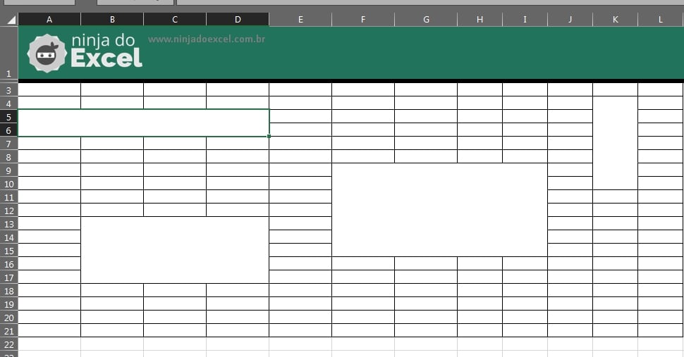 Células Mescladas no Excel