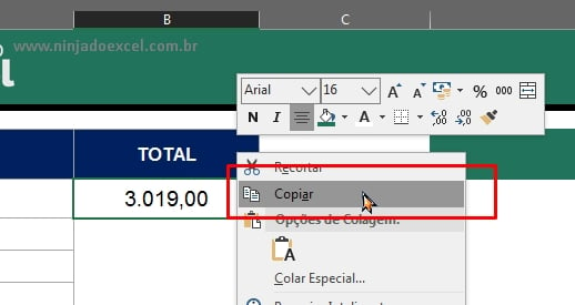 Converter Fórmula em Imagem no Excel, copiando a função