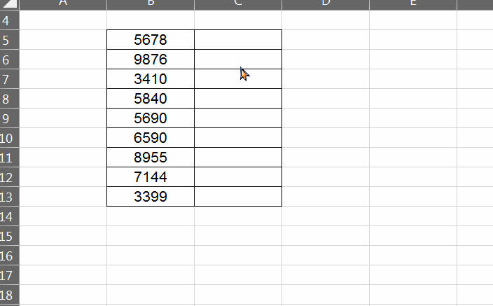 Preenchimento Relâmpago no Excel, primeiro resultado