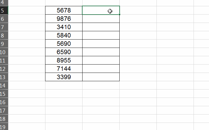 Preenchimento Relâmpago no Excel, segundo método