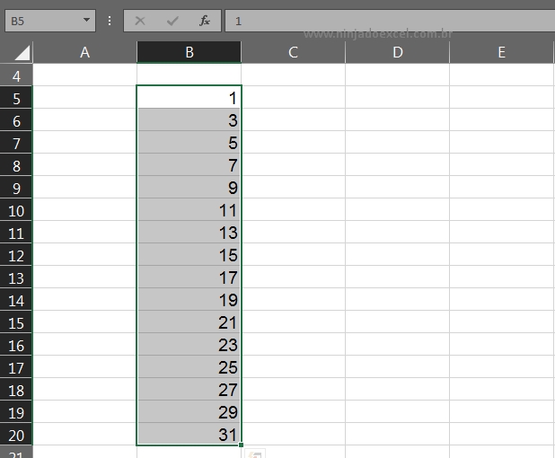 Preenchimento em Série no Excel