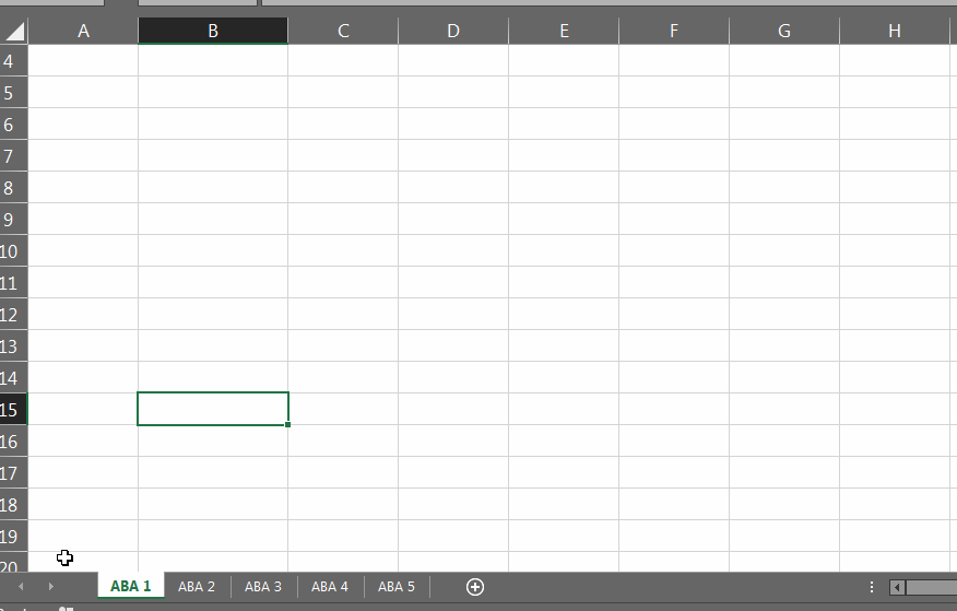 Alternar Entre Abas Excel, exibindo lista de abas