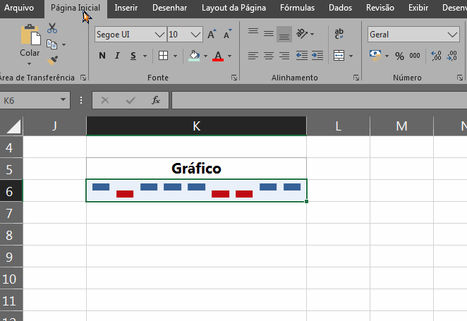 Aumentar o Tamanho do Mini Gráfico no Excel, editando tamanho do minigráfico