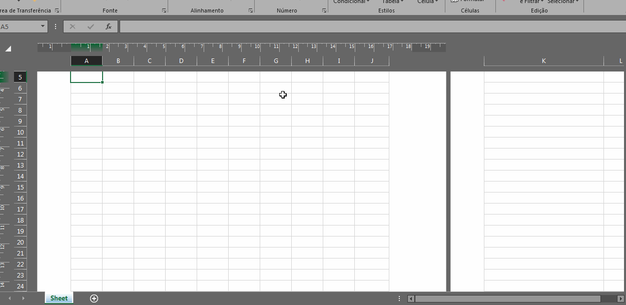 Layout da Página no Excel, resultado do layout de impressão