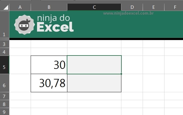 Número em Percentual no Excel