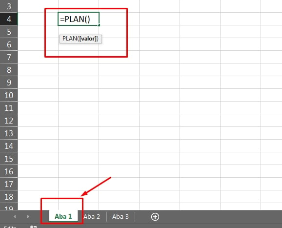 Função PLAN na Prática no Excel, exemplo função plan