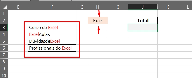 Posições de Caracteres no Excel