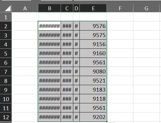 Atalho Para Ajustar Linhas e Colunas no Excel, seleção de tabela