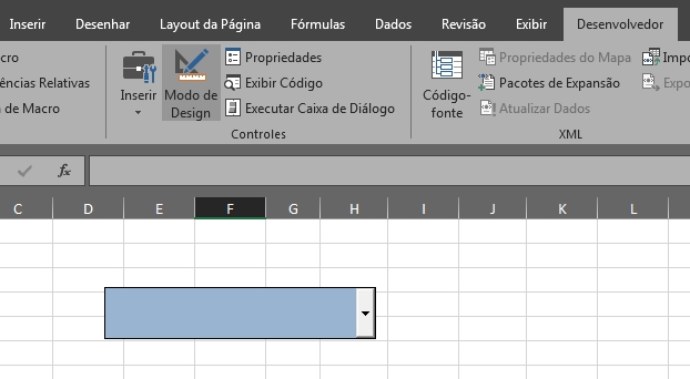 Cor de Fundo da Caixa de Combinação no Excel, resultado da cor da caixa de combinação