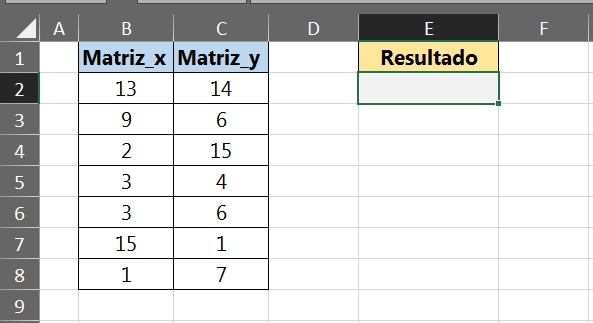 Função SOMAX2SY2 no Excel