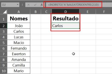 Como Sortear Nomes No Excel Ninja Do Excel