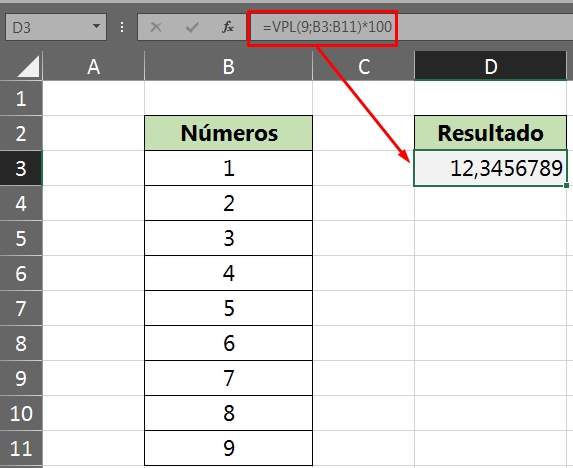 Dígito em Uma Célula no Excel, multiplicação