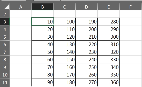 Sequências de 10 em 10 Números no Excel