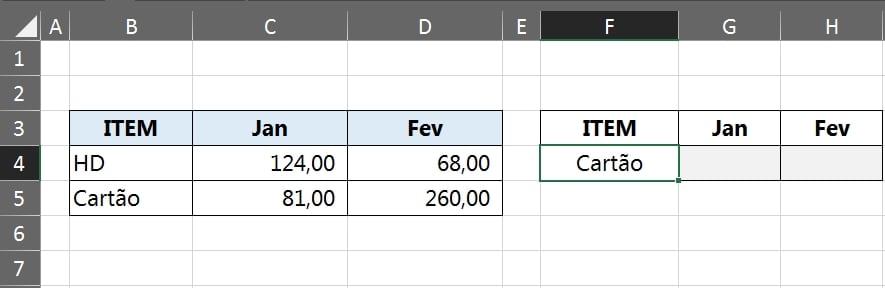 Valor Com a Função Parâmetro no Excel
