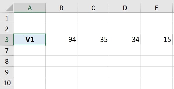 Dados na Horizontal no Excel, resultado