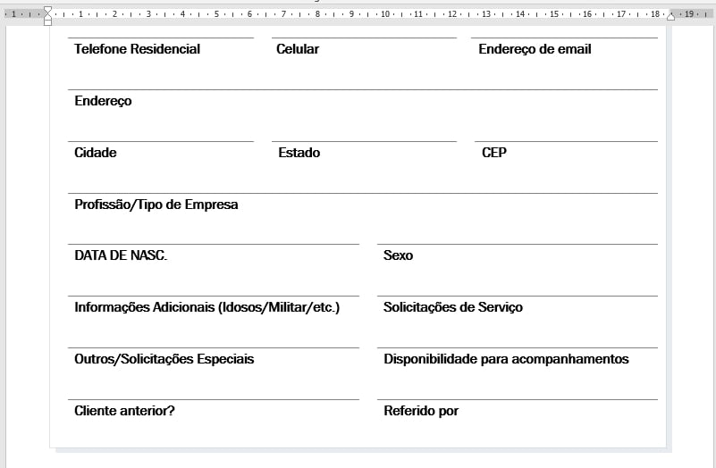 Modelo De Ficha Cadastral Word Hot Sex Picture 2049