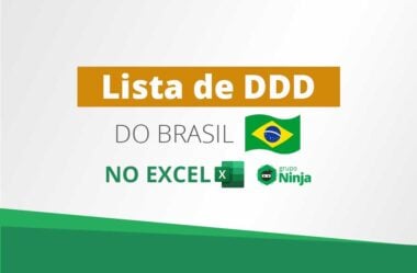 Lista de DDD do Brasil Excel