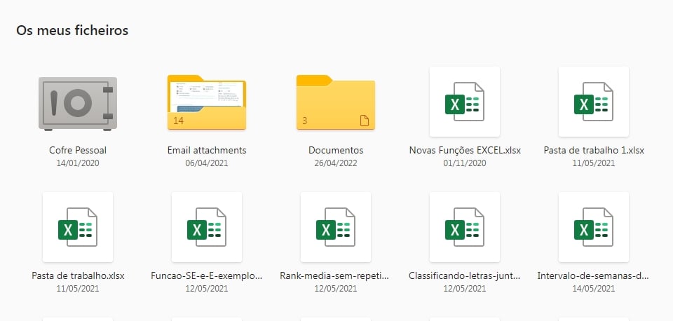 Abrir Arquivo Excel xlsx Online, armazenamento
