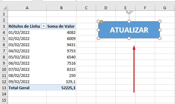 Automatizar Planilha Excel, botão