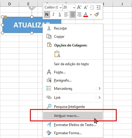 Automatizar Planilha Excel, macro