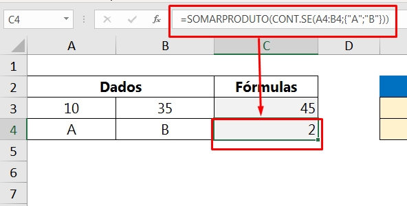 Função FÓRMULATEXTO no Excel, outra fórmula