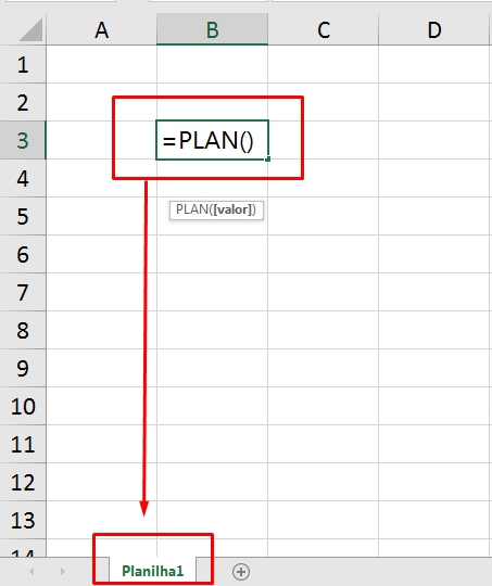 Função PLAN no Excel